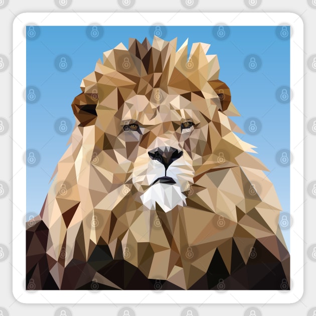 Low poly lion Sticker by skauff